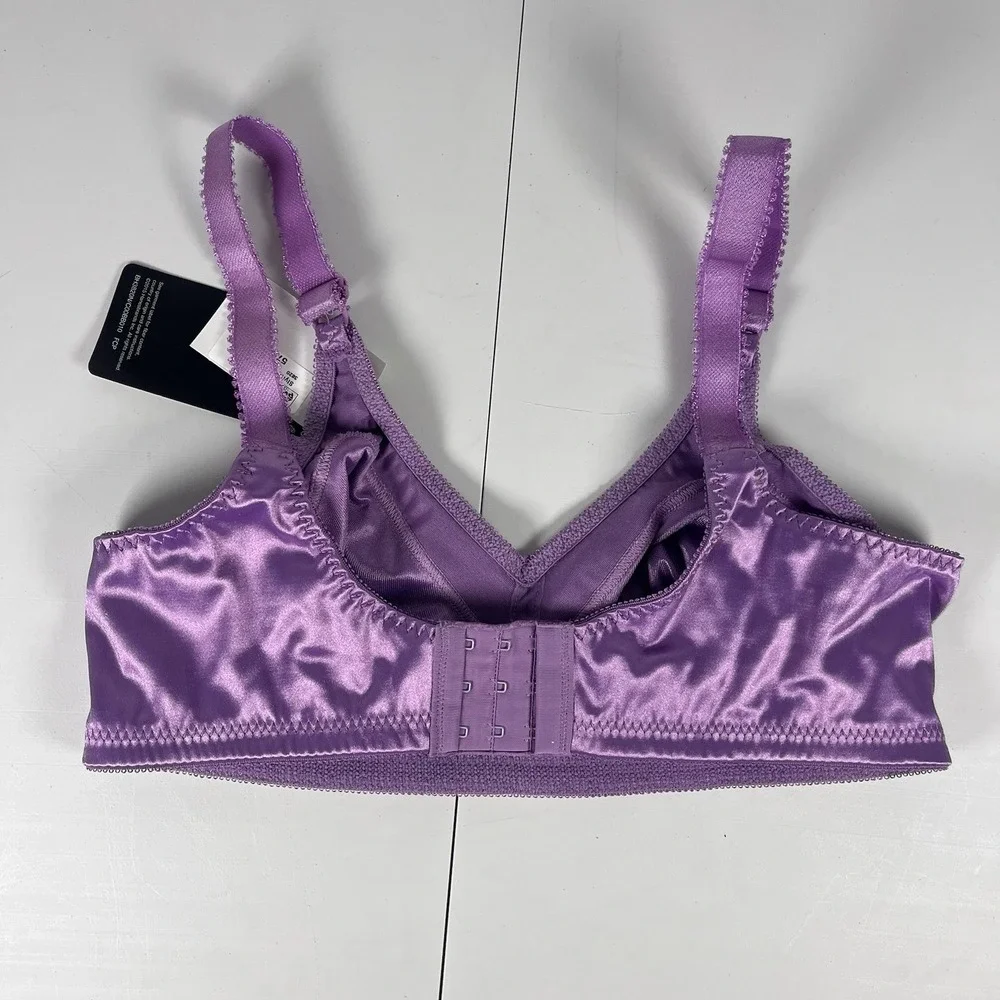 Bali Classic Support Cool Comfort Wirefree‎ Bra 3820 Rustic Berry 38B NWT Satin